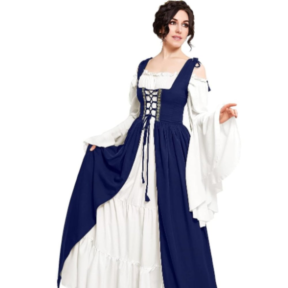NWOT Royal Blue Renaissance Festival Dress Costume Small Medium
